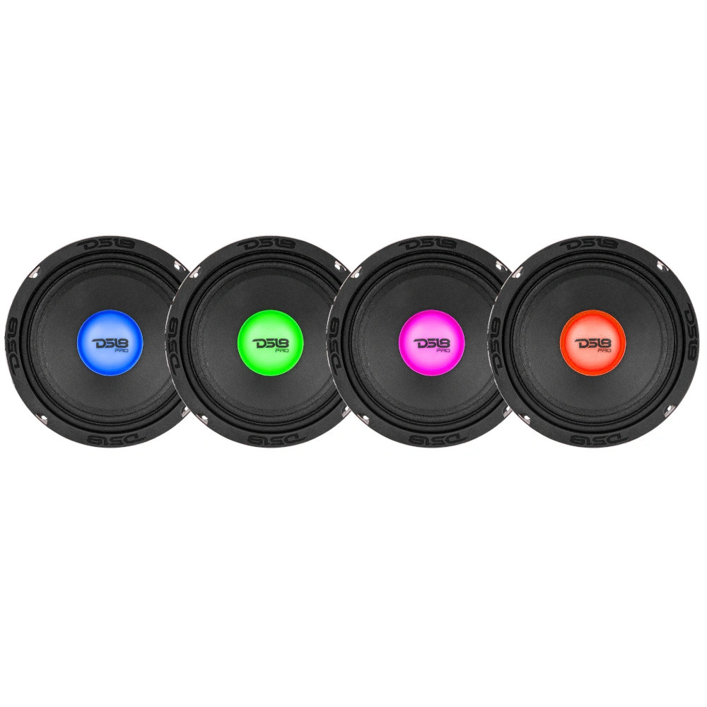 4-pack DS18 PRO-X6.4RGBCAP, 6.5 tums midbas med RGB LED-belysning