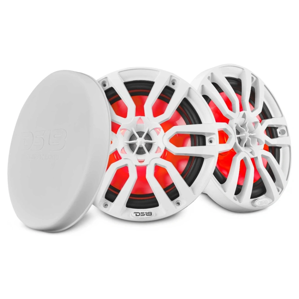 DS18 NXL-8, vita 8 tums marinhögtalare med LED, par