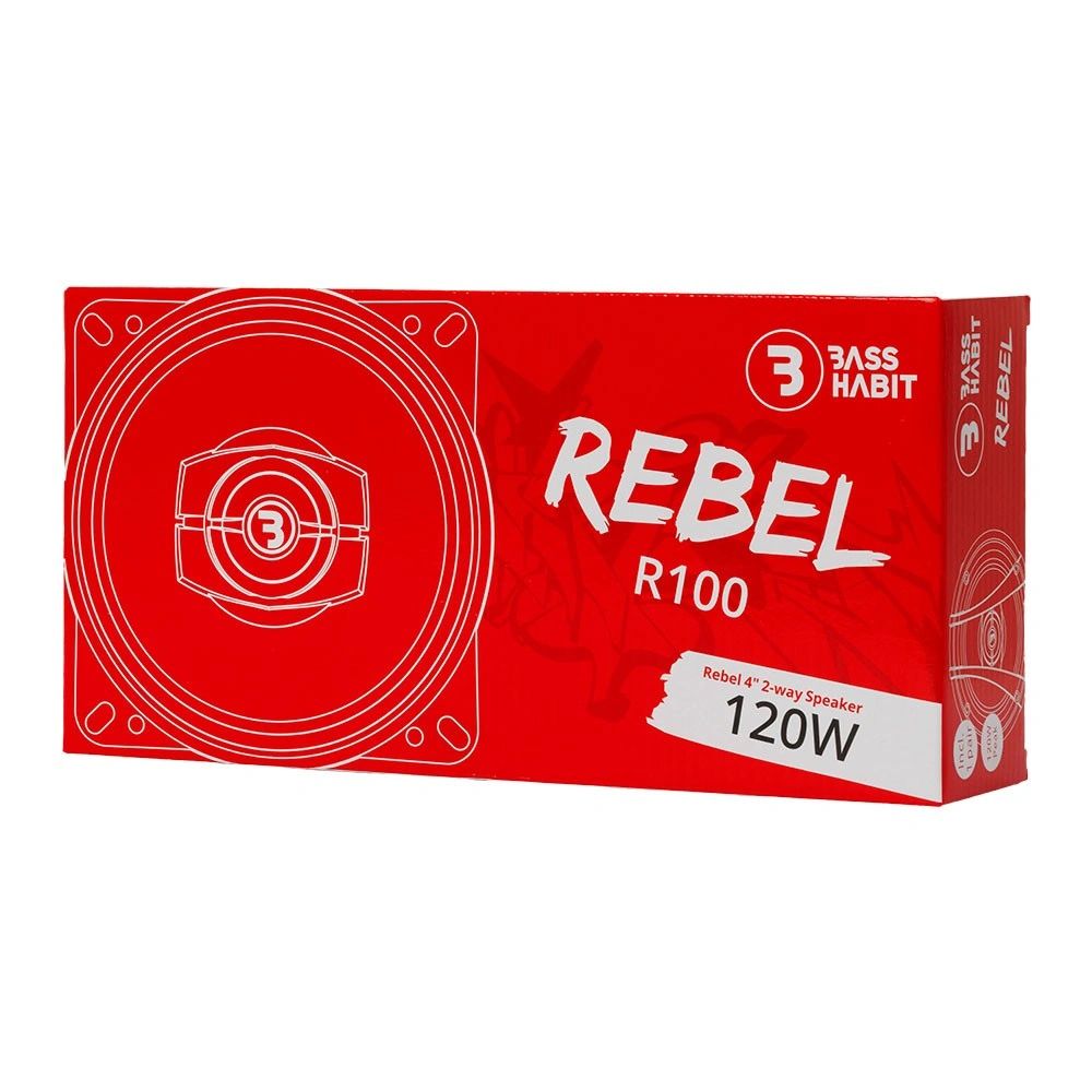 Bass Habit Rebel R100, prisvärda 4 tums koaxialhögtalare