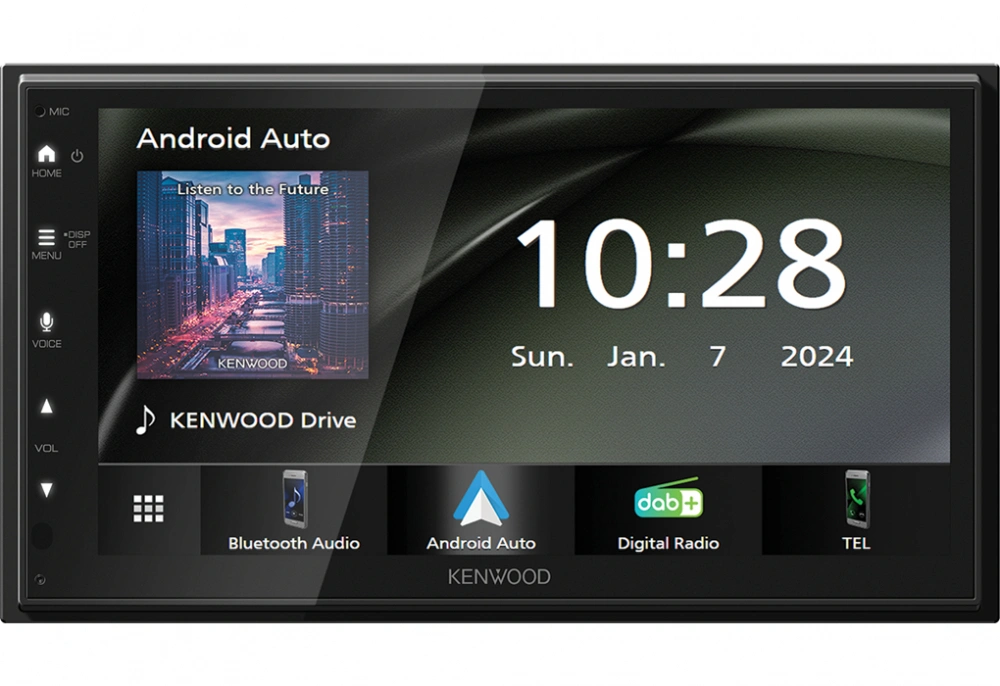 Kenwood DMX6523DABS, bilstereo med trådlös CarPlay & Android Auto, DAB+ och mer