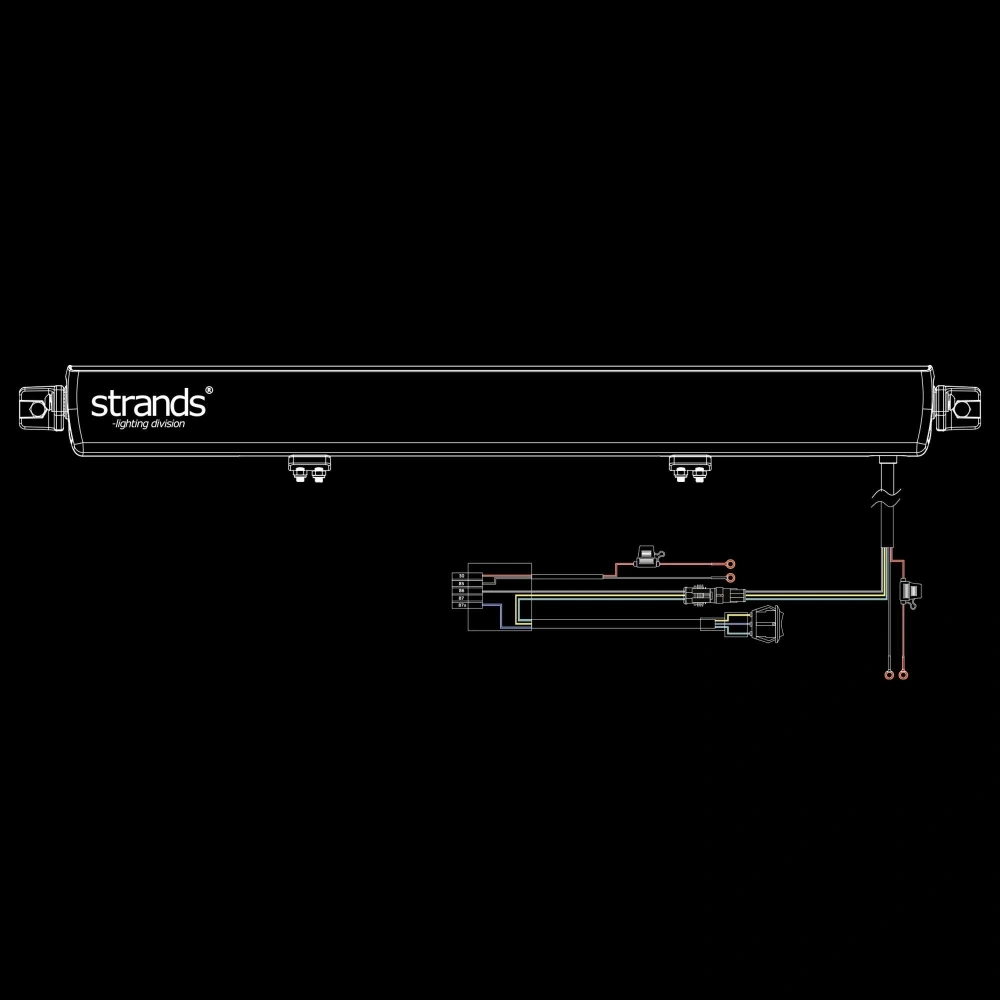 Strands Skylord LED Bar 30", vit och amber positionsljus, inbyggt relä