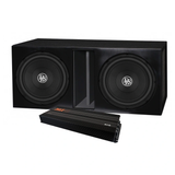 2-pack DLS RCW12.D2 i låda med GAS MAX A2-2500.1DL, baspaket