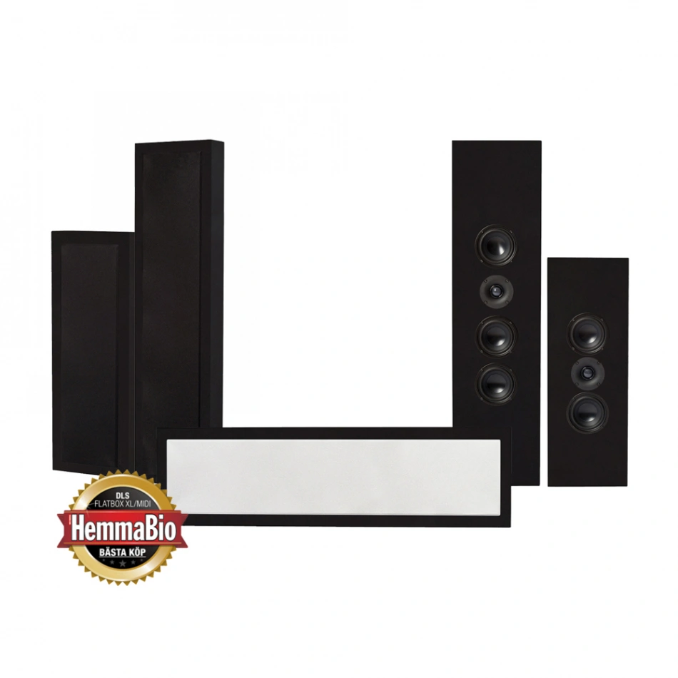 DLS Flatbox XXL On-Wall 5.0 högtalarpaket, svart