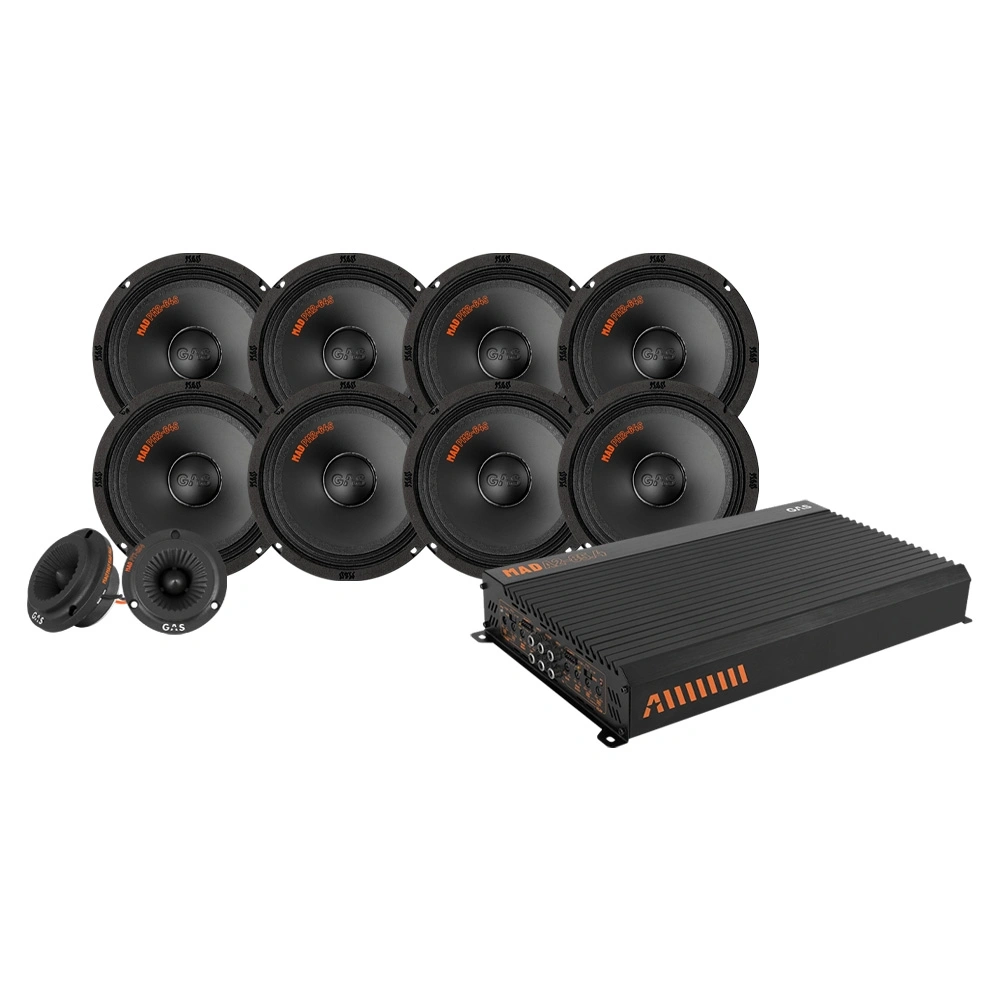4-pack GAS MAD PM2-64S med PT1-254 och slutsteg, SPL-paket
