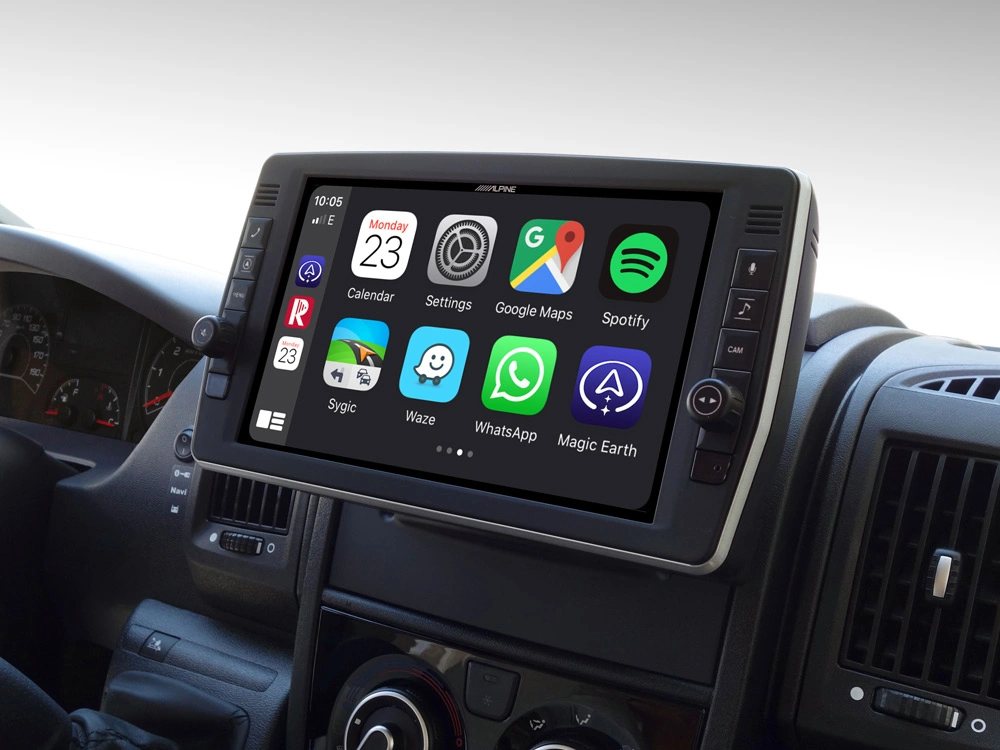Alpine komplett ljuduppgradering med stereo till Fiat Ducato 3, 2006-2021
