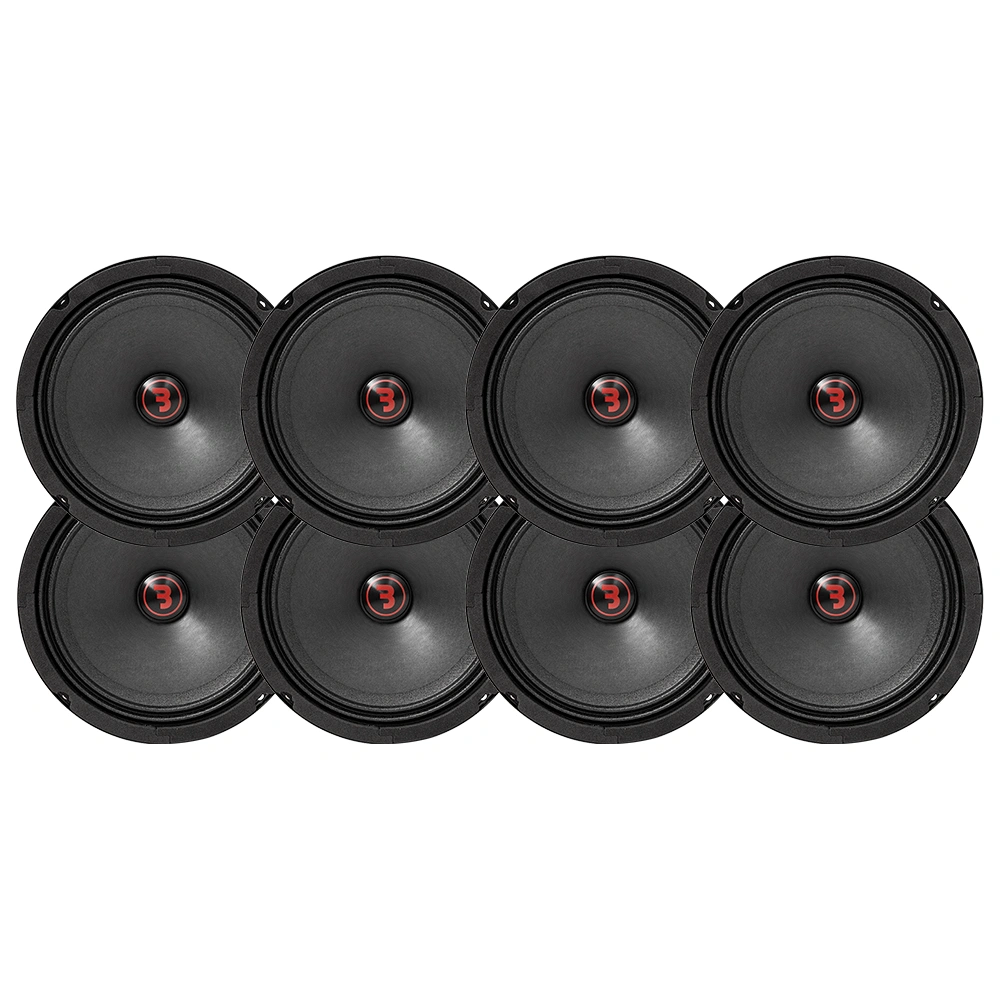 8-pack Bass Habit Rebel SR165M, 6.5 tums midbasar