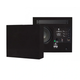 2-pack DLS Flatsub Midi vägghängningsbar aktiv subwoofer, mattsvart