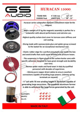 Gs Audio Huracan 15" 7500w