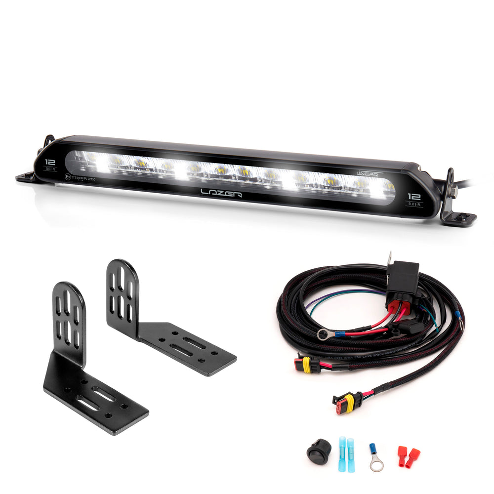 Lazer Linear 12 Elite med Positionsljus - Komplett paket Sidomontering
