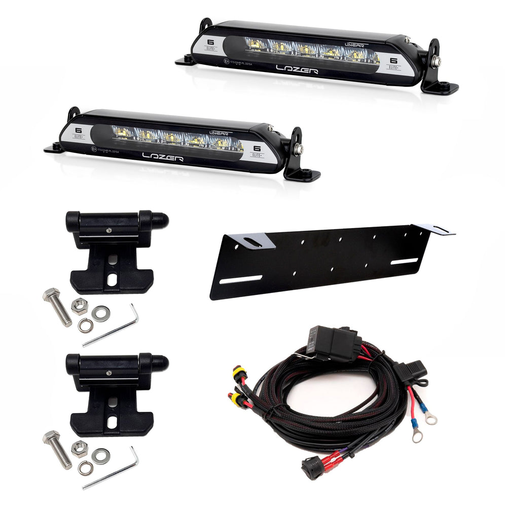 Lazer Linear 6 Elite+ - Rak / 23 cm / 69W, 2 st - Komplett paket