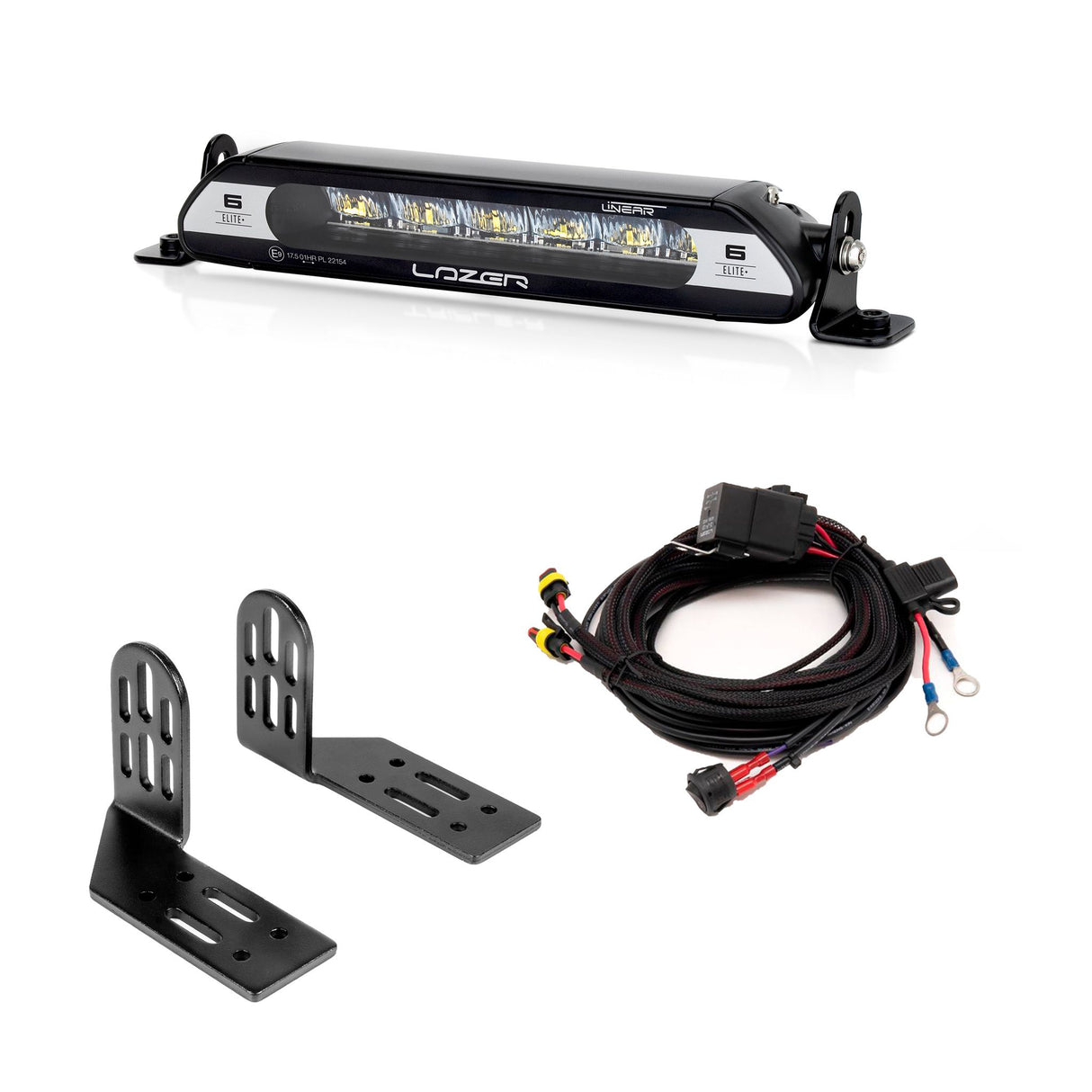 Lazer Linear 6 Elite+ - Rak / 23 cm / 69W, 1 st - Komplett paket (Sidomontering)