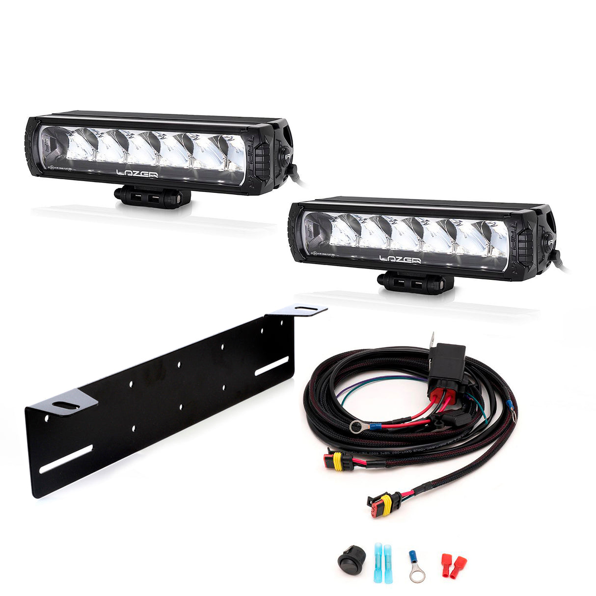 Extraljus Lazer Triple-R 850 GEN2 (med parkeringsljus) - Rak / 32 cm / 66W - Komplett paket