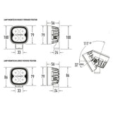 Arbetsbelysning Lazer Utility-25 - 8 cm / 25W / Bred