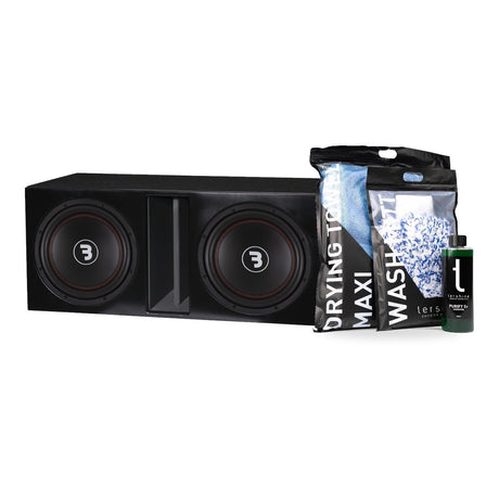 2-pack Bass Habit E300D2 i portad baslåda med Tershine Tvättpaket