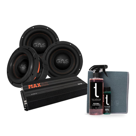 3-pack GAS MAX S1-8D1 & MAX A2-1500.1D med Tershine Glasrengöringspaket