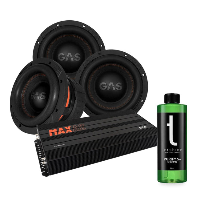 3-pack GAS MAX S1-8D1 & MAX A2-1500.1D med Tershine Purify S+