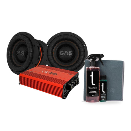 2-pack GAS MAX S2-10D1 & SPL ELITE 5100.1DF med Tershine Glasrengöringspaket
