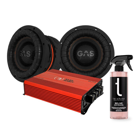 2-pack GAS MAX S2-10D1 & SPL ELITE 5100.1DF med Tershine Relive