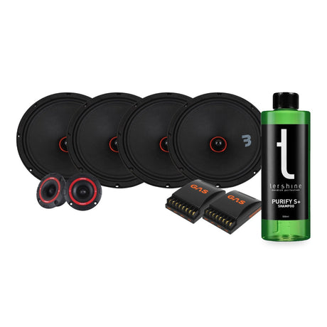 4-pack Bass Habit SE250M och SP25A SPL-paket med Tershine Purify S+