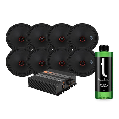 8-pack Bass Habit SE250M med GAS MAX PA1-1500.2DZ1 med Tershine Purify S+