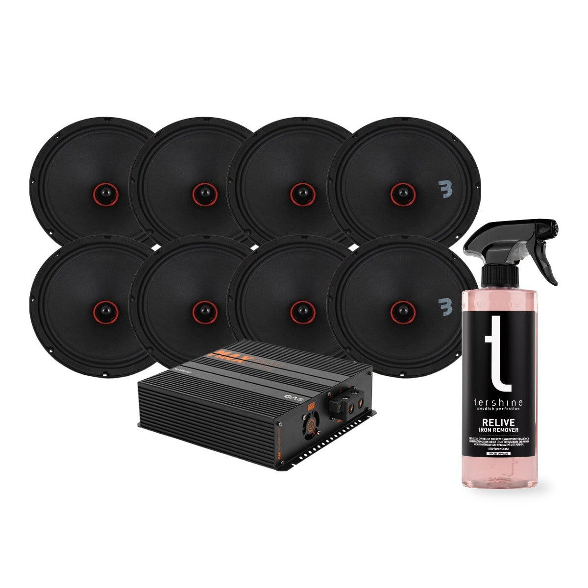 8-pack Bass Habit SE250M med GAS MAX PA1-1500.2DZ1 med Tershine Relive