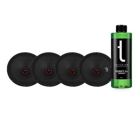 4-pack Bass Habit SPL Elite SE250M 10" midbas med Tershine Purify S+