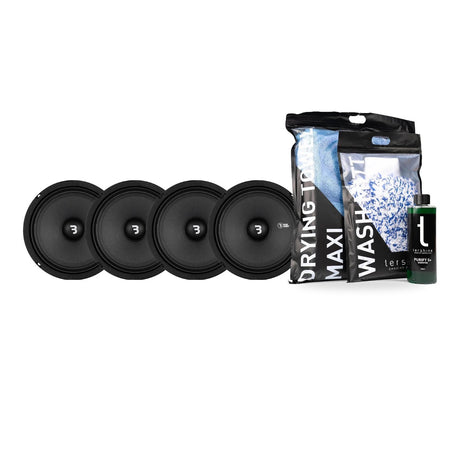 4-Pack Bass Habit SP165M 6.5tums midbas med Tershine Tvättpaket