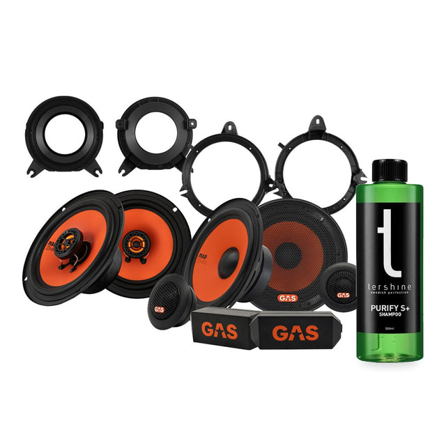 GAS 6.5" MAD K1 & X1-högtalarpaket med Tershine Purify S+