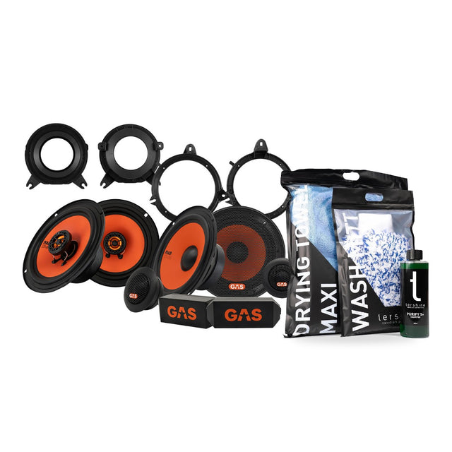 GAS 6.5" MAD K1 & X1-högtalarpaket med Tershine Tvättpaket
