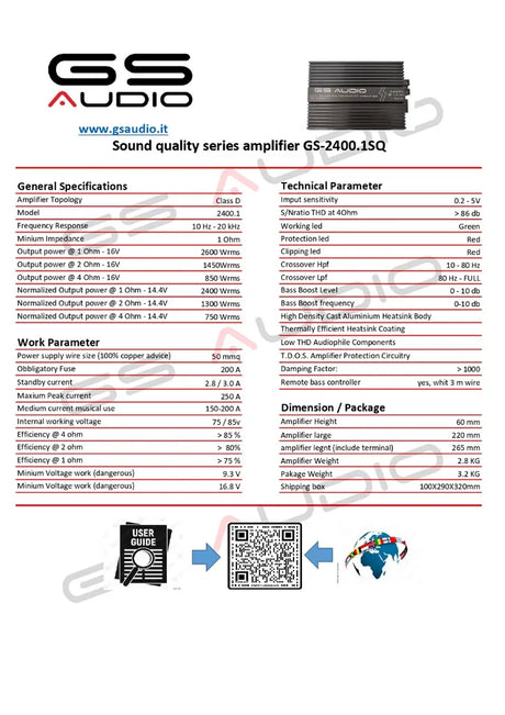 Gs Audio 2400.1SQ