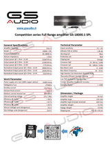 Gs Audio 18000.1 Competition Series