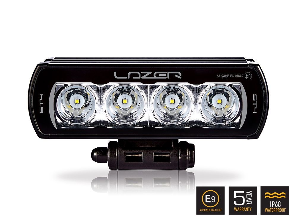 Extraljus Lazer ST4 Evolution - Rak / 21 cm / 47W - Komplett paket