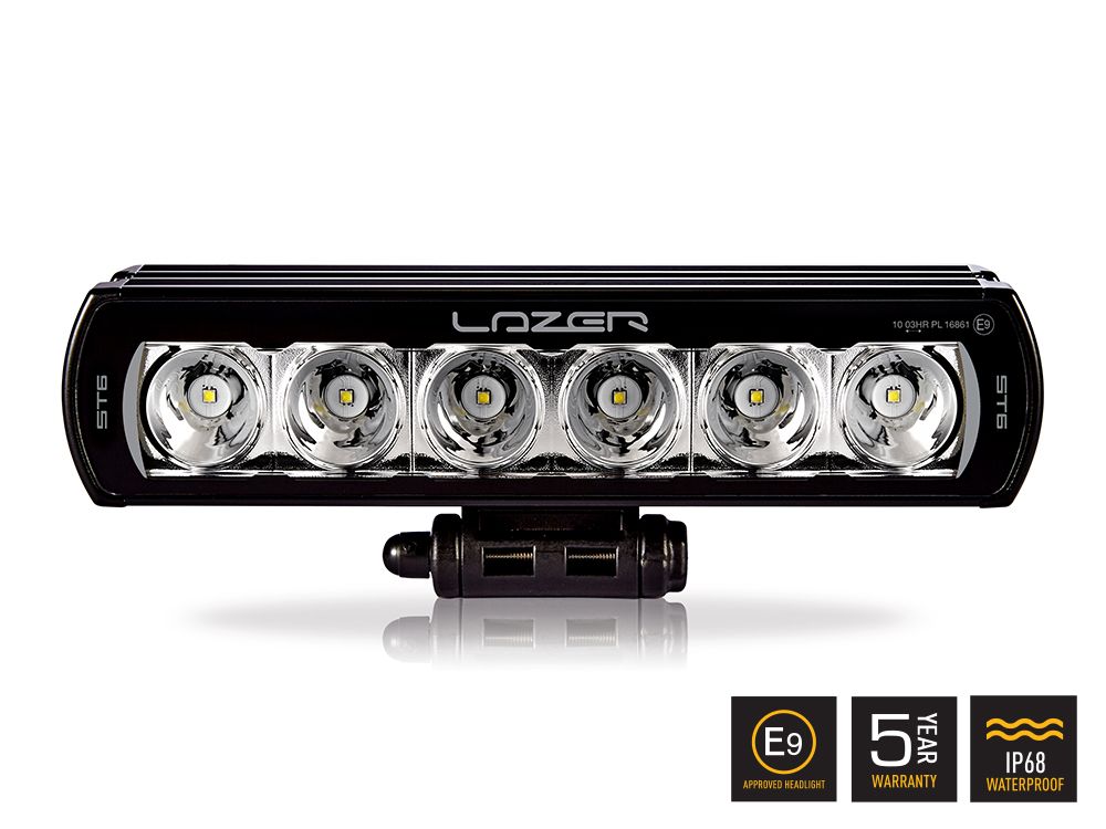 Extraljus Lazer ST6 Evolution - Rak / 28 cm / 66W - Komplett paket